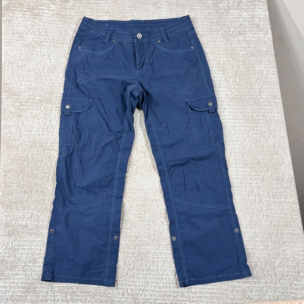 KUHL Navy Blue Cargo Hiking Pants Womens Size 8 Regular Utility Outdoor
